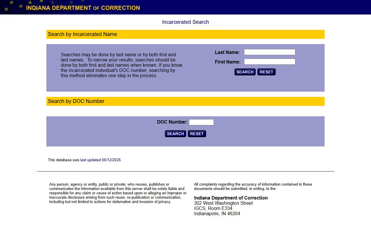 Adams County inmate population state prison lookup through IDOC locator